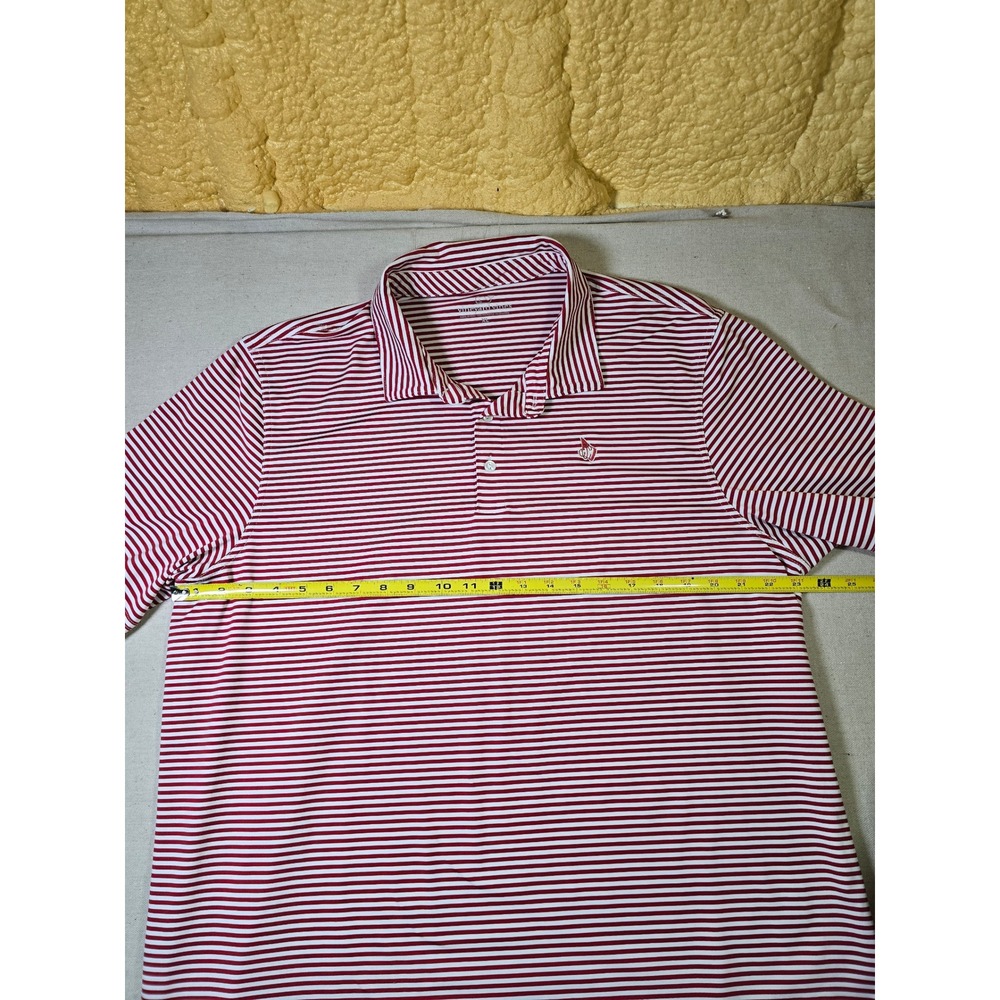 Vineyard Vines Polo Shirt Red White Stripe XL - Picture 7 of 8